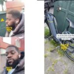 An image showing a Nigerian man whose powerbike was stolen.