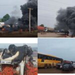 Fatal Accident As Fuel-Filled Tanker Explodes After Hitting A Bus In Kogi