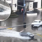 Tesla Model 3 Was Seen Driving Through Flood Waters Over in San Diego Yesterday