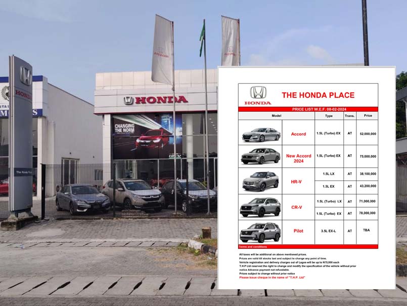 The Honda Place Nigeria Reveal New Price List Shocking to everyone