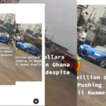 The Moment A 2.2 Billion Naira Bugatti Was Being Pushed To Start In Ghana