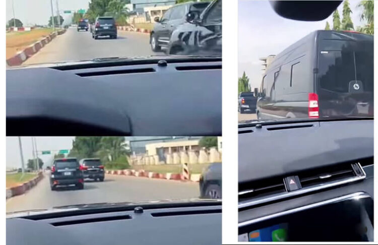 The Moment A 61 Car Convoy Was Spotted On The Streets Of Lagos