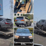 The Moment A Brand New 2023 Lexus LX600 worth ₦230m Was Spotted En Route To Be Delivered In Lagos