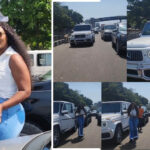The Moment Actress Chizzy Alichi Parked Her G-Wagon To Promote Her Show On Lagos Express Way