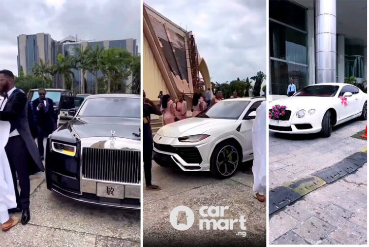 The Moment Luxury Cars Worth 1 Billion Were Spotted At A Nigerian Wedding