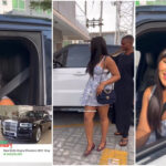 The Moment Ola Of Lagos Spotted Erica In Her Range Rover, Ask about her Dress worth ₦500 million