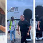 The moment Billionaire Instigator_ph Ignored male flight attendant to hug hostesses in Private jet