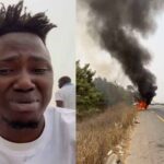 Tiktok star, Salo's expensive car reportedly goes up in flames on Lagos