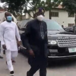 Tinubu arrived at the State House in Marina in this armoured Range Rover Sentinel SUV