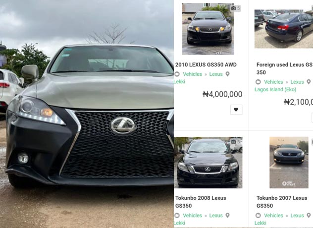 Top Five Tokunbo Lexus Cars Under ₦2,000,000 to ₦5,000,000 In Nigeria