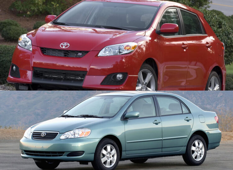 Toyota Corolla Vs the Toyota Matrix