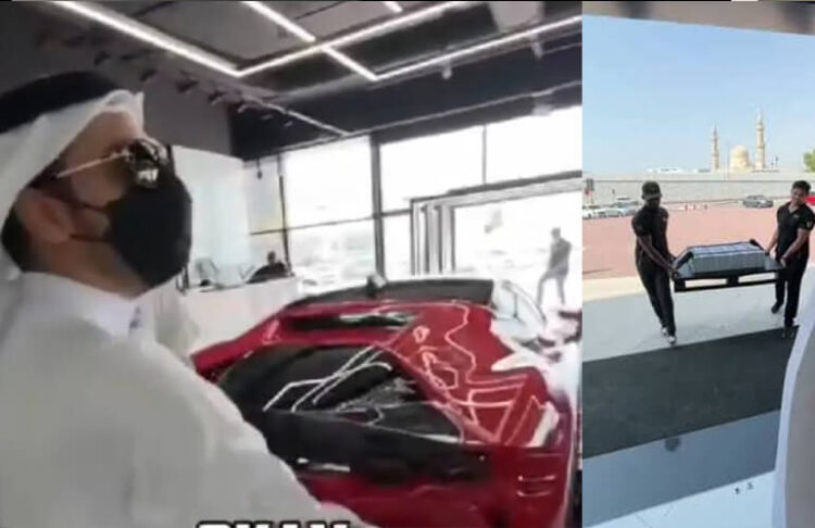 UAE orders the arrest of a man who was caught on camera buying expensive cars and throwing money around