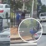 Man jumps out of his Benz to catch bus driver running from police over alleged traffic violator