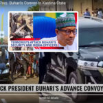 (VIDEO) Panic as Bandits Attack President Buhari's Convoy in Katsina