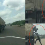 Video Goes Viral As Truck Driver Flogs A Task Force With Cutlass On Abuja Highway