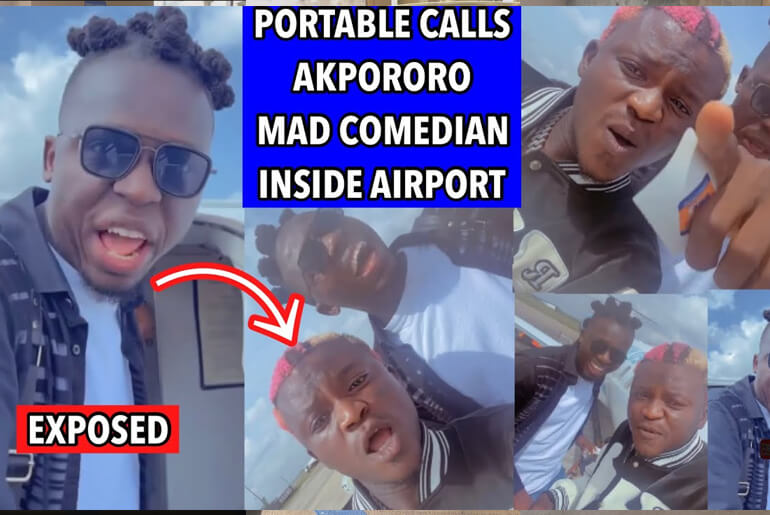 Video Of Portable And Comedian Akpororo Boarding Same Plane Goes Viral