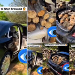 Video Shows A Maybach S-Class worth 100 million naira Being Used to Fetch Firewood