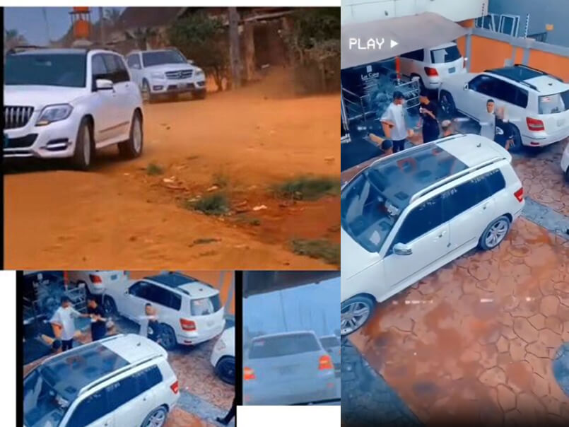 Video Shows Group of Edo Boys Cruising in All-White Benz Convoy in Benin