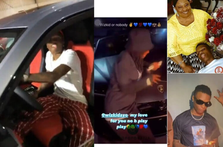 Video Shows Lady’s Reaction After She Spotted Wizkid’s Lamborghini Urus at his Mother’s Candlelight Procession