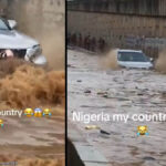 Video Shows Moment Lexus Driver Struggles to Escape Flood in the Streets of Lagos