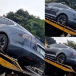 Video Spots a Grey Tesla Being Delivered to a 50+ Woman in Lagos