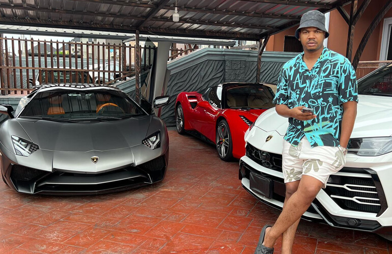 Video Spots the Expensive Luxury Car Garage of the Young Nigerian Billionaire, Man Like Chico