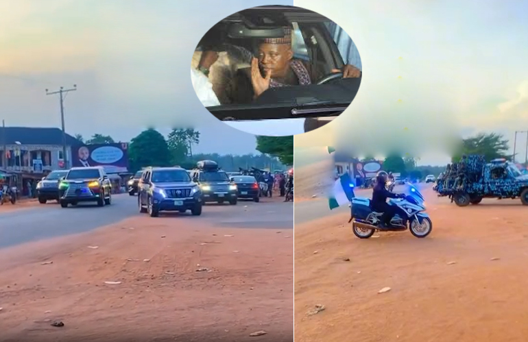 Video Spots the Luxury Car Convoy of the Vice President of Nigeria, Kashim Shettima Worth Billions