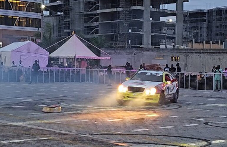 Viral Video Shows Moment a Lady Drifts a Car at a Lagos Car Party