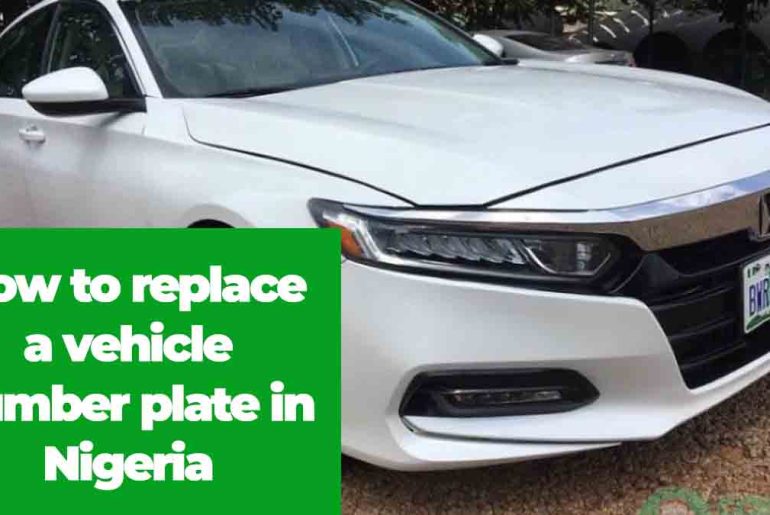 How to replace a vehicle number plate in Nigeria