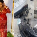 Just look at what my security man did to my car Nollywood Actress, Omobewaji cries out