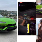 Wizkid spotted driving his Green Lamborghini Urus SUV worth over N166Million in Lagos