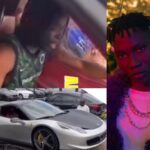 An Image showing Nigerian Singer, Zinoleesky's Ferrari 458 Italia