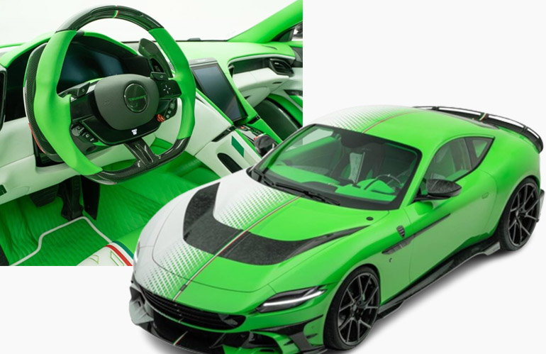 Mansory calls it the ‘Tempesta Verde‘, Here’s A Look At The Ferrari Roma Modified By Mansory