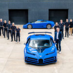 First-ever Bugatti Centodieci and team engineers