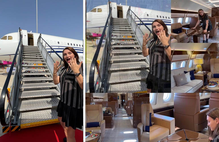 Meet the most Expensive and Luxury Private Jet with a luxury restroom, Fancy toilet seatings Worth ₦‎77 billion