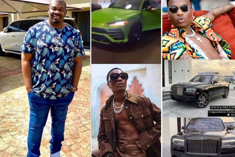 don jazzy with car vs Wizkid Car