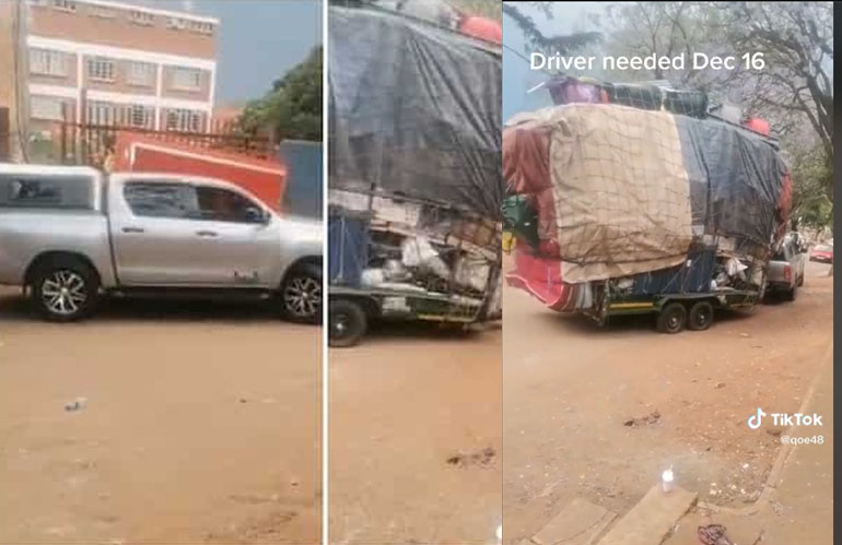 The Moment A Hilux Driver Pulls A Fully-Loaded Trailer