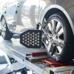 Doing wheel alignment for cars