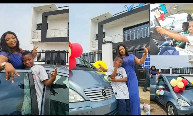 Actress Laide Bakare’s 13-year-old daughter ‘gifts’ her brother a Mercedes Benz for his 9th birthday