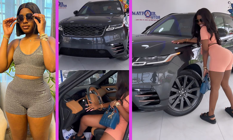 Model Ama Reginald Newly Acquired Range Rover SUV Worth Millions Of Naira Stirs Controversy