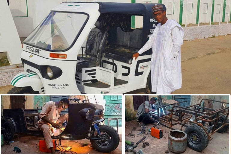 How Nigerian Man built Beautiful Keke Napep (Tricycle) From Scratch - viral Pictures