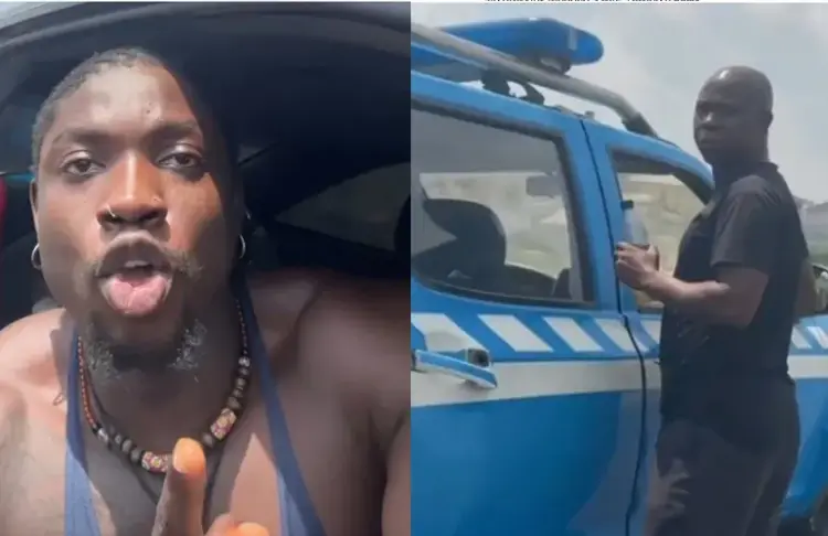 VeryDarkMan Fearlessly confronts FRSC official