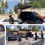 Davido shows off his car collection with renowned music promoter, Paul Okoye