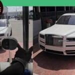 Celebrity Car dealer spots Rolls Royce Cullinan at a restaurant in Lagos