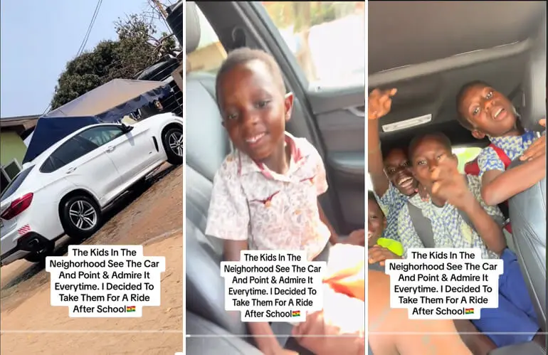 Video Shows the Moment Man Gives Neighborhood Kids a Ride in His Mercedes Benz