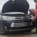 The 2017 Toyota 4Runner being inspected by Nigerian Journalists