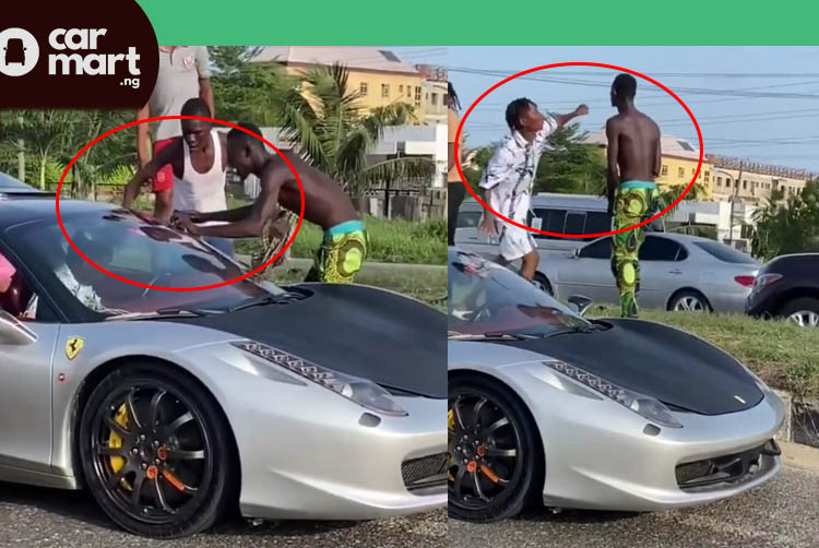 Singer Zinoleesky stopped his Ferrari 458 Spider worth N149 million