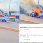 "I don’t think this is ordinary ooo" Reaction as Man wails as his Mercedes Benz goes up in flames days after it was acquired