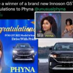 Phyna wins BBNaija season 7, Taking Innoson newest SUV IVM G5T Home