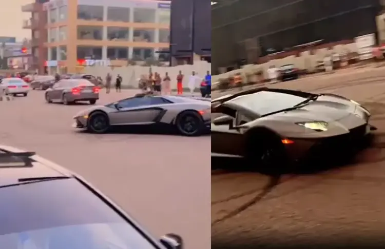 Moment a Young Man Cruises a Lamborghini Worth N400 Million in Northern Nigeria